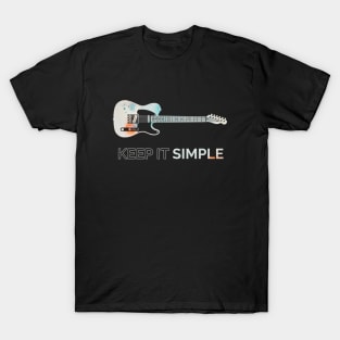 Keep It Simple T-Style Electric Guitar Texture T-Shirt